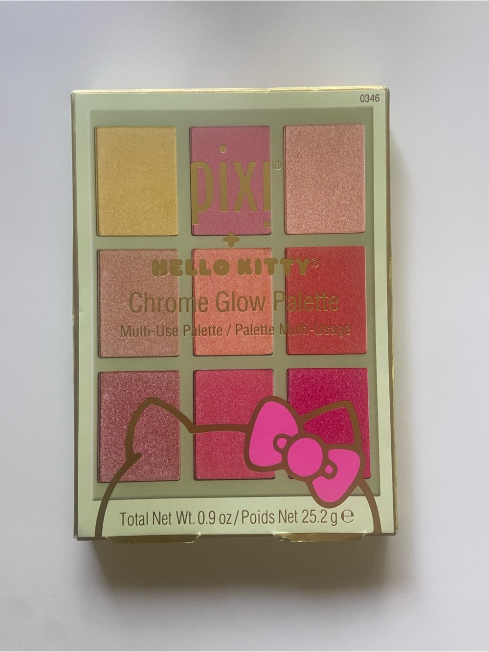 BNIB Pixi Hello Kitty Chrome Glow Palette - Yellow, Pink, Peach & Coral Shades